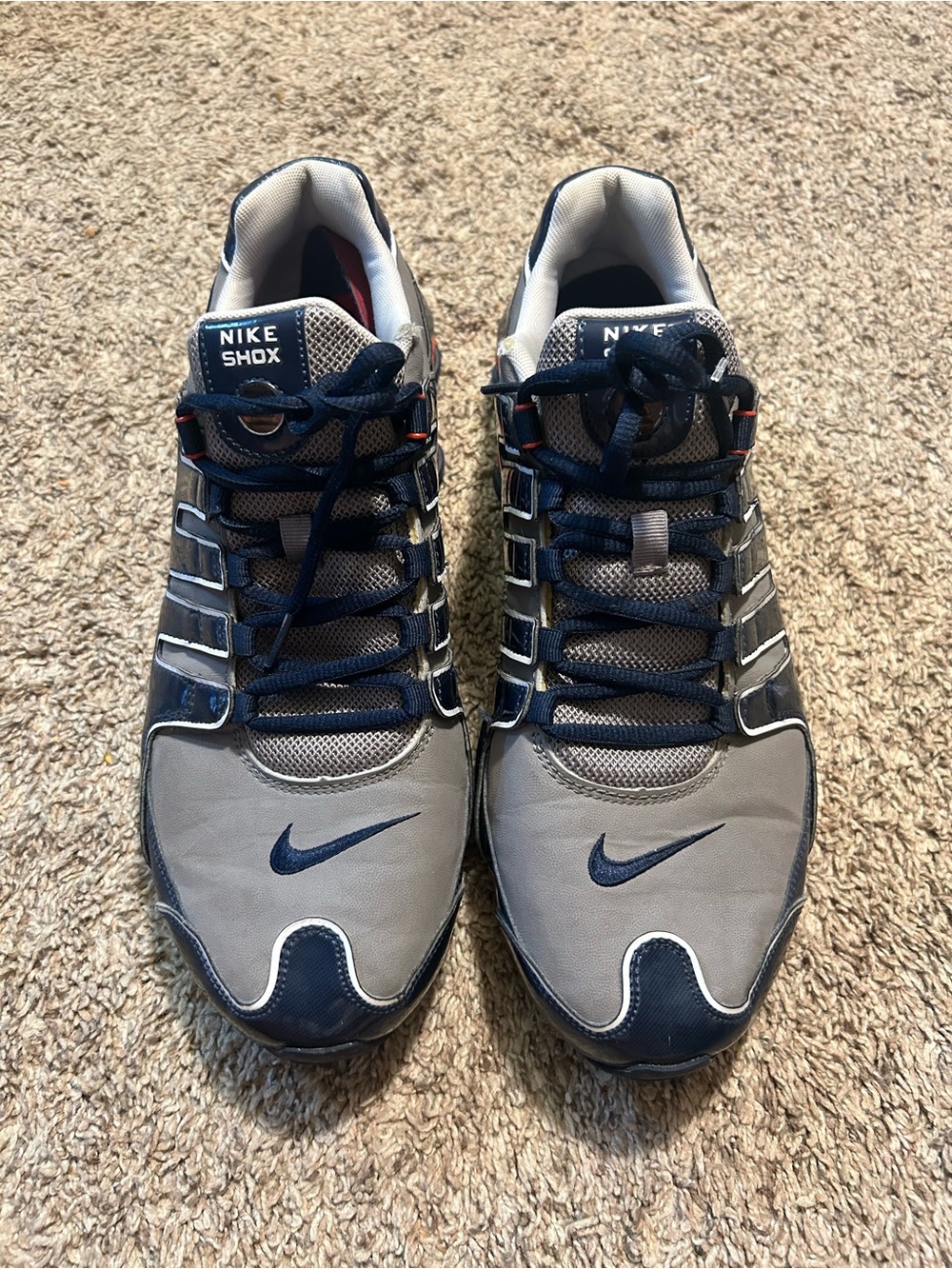 Nike Shox Men’s Athletic Sneakers in Gray and Navy size 12